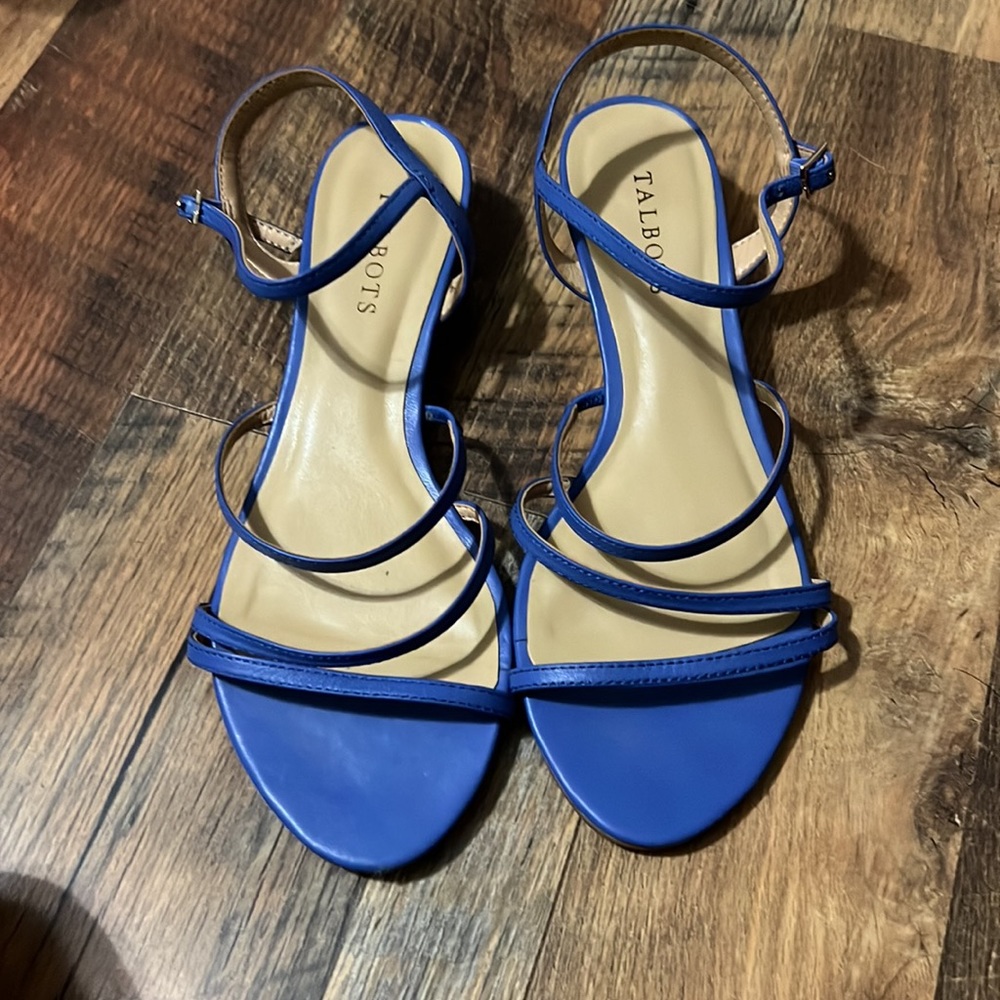 TALBOTS size 8.5 blue strappy dress Sandals/shoes